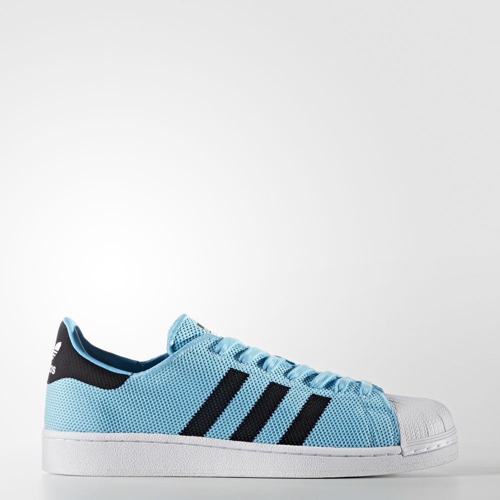 Adidas Superstar - Originals γυναικεια - Ανοιχτο Μπλε/Μαυρα/Ασπρα,Μέγεθος: EU 36 – 54 2/3 (165YAITR)